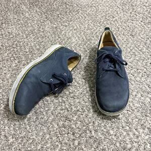 Samuel Hubbard Free Mens 13 Wide Shoes Blue Nubuck Leather M1100016